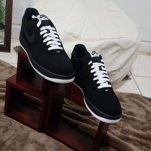 Jet Black 🎁🌠 Genuine Suede AF1 sneakers NEW